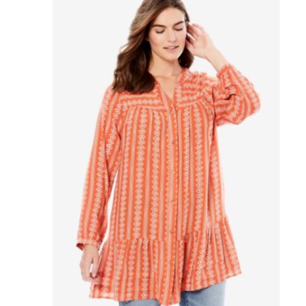 NWT  Button down tunic long sleeve
